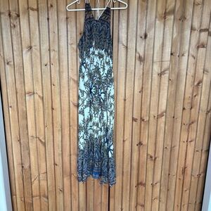 JINGE Boho Halter Maxi Dress Festival